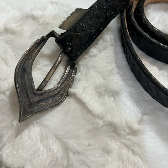 Judy Pollock, 3/4 inch black leather belt, handmade in Aspen S/M main image 5